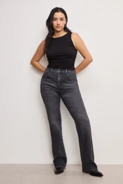 GOOD AMERICAN GOOD COWBOY BOOTCUT JEANS | BLACK354 -GOOD AMERICAN STORE 8.241210 25 GCOWB175BS K354 B 3201