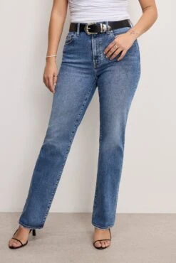 GOOD AMERICAN ALWAYS FITS GOOD LEGS STRAIGHT JEANS LONG | INDIGO316 21 GOOD AMERICAN ALWAYS FITS GOOD LEGS STRAIGHT JEANS LONG | INDIGO316 -GOOD AMERICAN STORE 9.241210 43 GLAF478TLI I316 B 5763