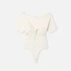 GOOD AMERICAN JERSEY TWIST FRONT BODYSUIT | ECRU003 1 GOOD AMERICAN JERSEY TWIST FRONT BODYSUIT | ECRU003 -GOOD AMERICAN STORE GB0678 EC03 1
