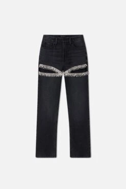 GOOD AMERICAN GOOD ICON STRAIGHT DIAMOND JEANS | BLACK376