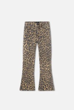 GOOD AMERICAN GOOD KICK FLARE LEOPARD JEANS | LUCKY LEOPARD001