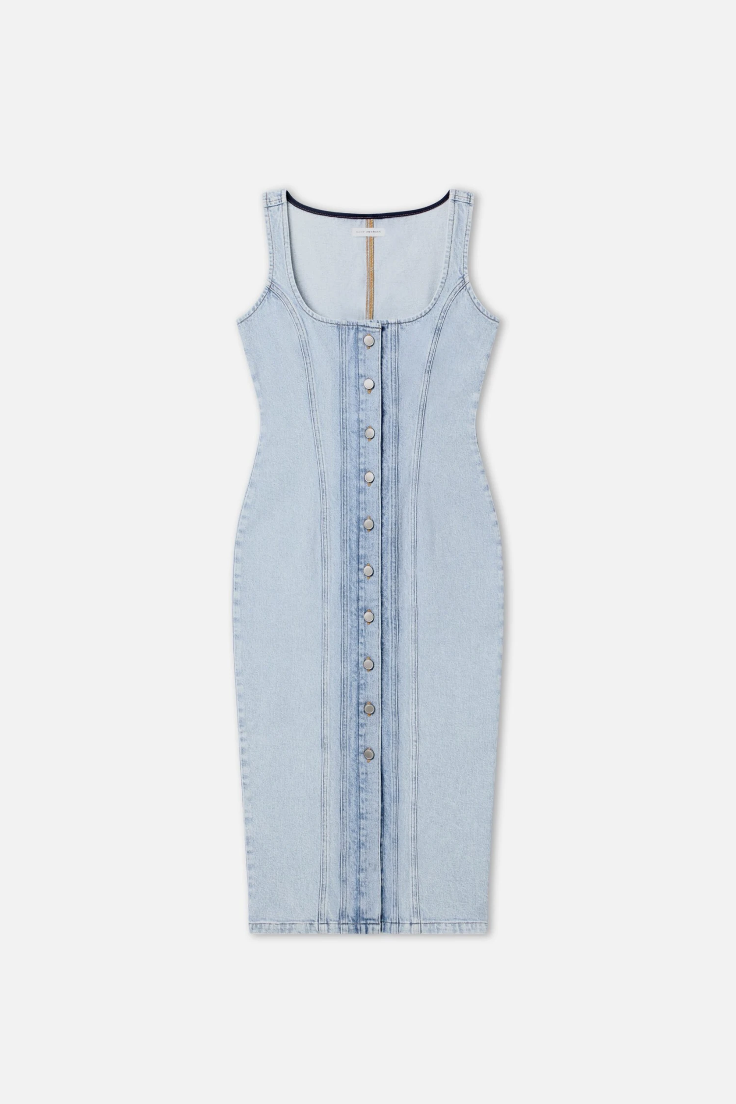 GOOD AMERICAN BUTTON FRONT MIDI DRESS | INDIGO911 3 GOOD AMERICAN BUTTON FRONT MIDI DRESS | INDIGO911