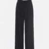GOOD AMERICAN ESSENTIAL SUITING PLEATED CROPPED TROUSERS | DARK HEATHER GRAY -GOOD AMERICAN STORE GICST046002 LKL1 1