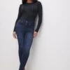 GOOD AMERICAN GOOD PETITE SKINNY JEANS | BLUE866 -GOOD AMERICAN STORE GPSK941ET B866 SP24 0019