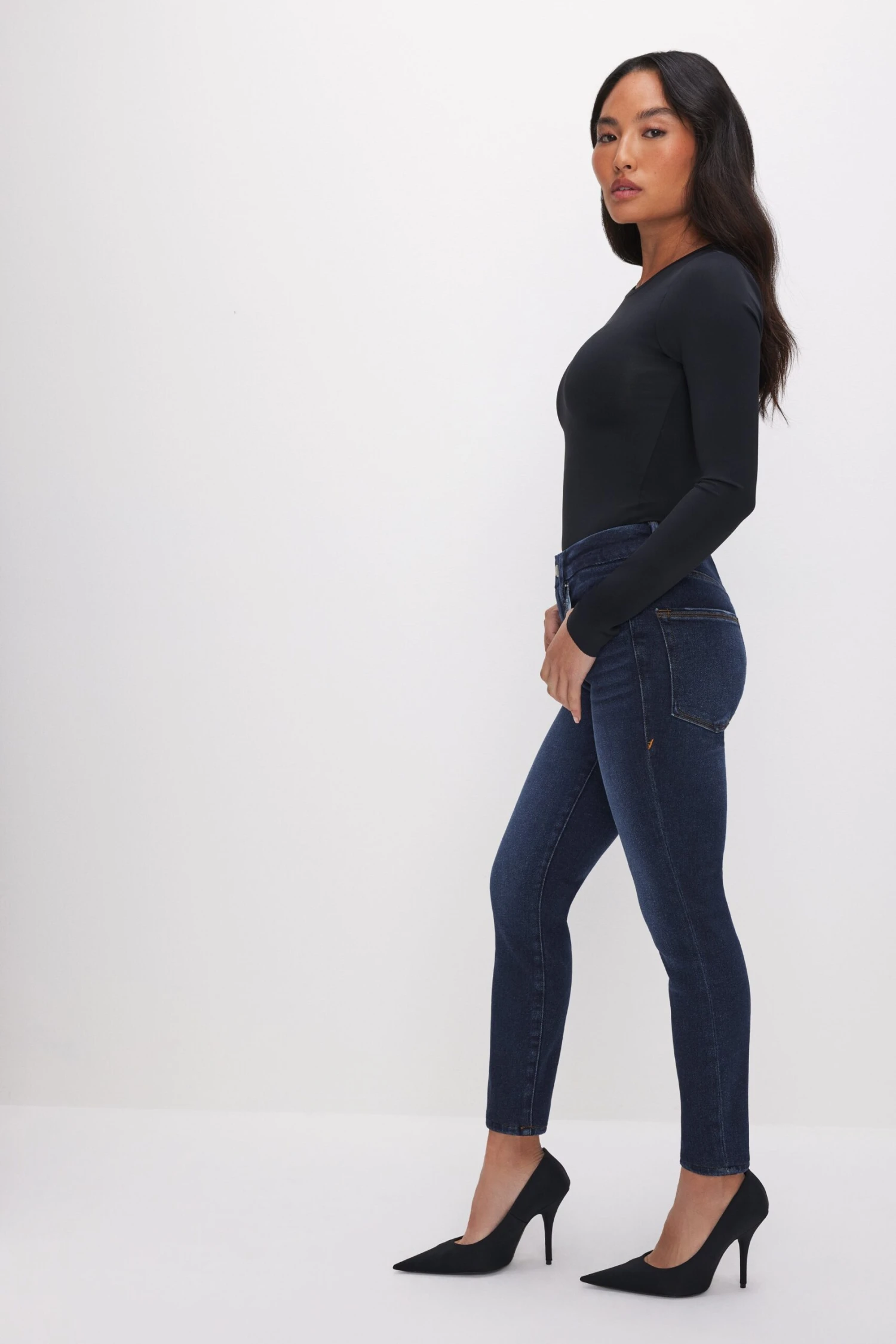 GOOD AMERICAN GOOD PETITE SKINNY JEANS | BLUE866 5 GOOD AMERICAN GOOD PETITE SKINNY JEANS | BLUE866 - Image 3