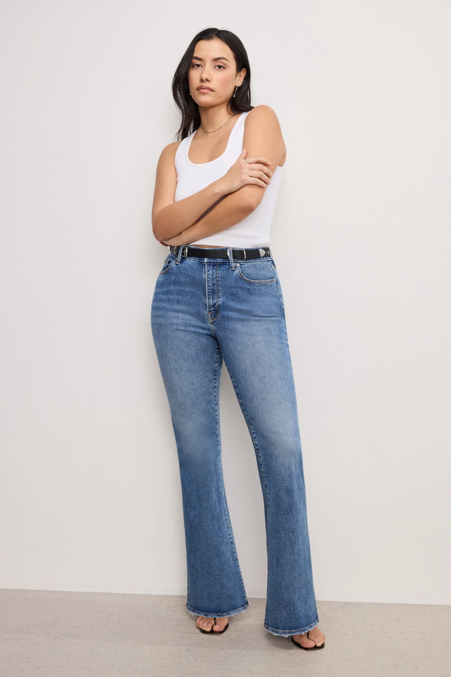 GOOD AMERICAN ALWAYS FITS GOOD LEGS FLARE JEANS | INDIGO316 5 GOOD AMERICAN ALWAYS FITS GOOD LEGS FLARE JEANS | INDIGO316 - Image 3
