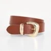 GOOD AMERICAN CLASSIC BOLD BUCKLE BELT | COGNAC002