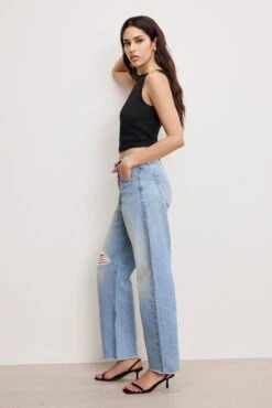 GOOD AMERICAN GOOD RELAXED STRAIGHT JEANS | INDIGO887 12 GOOD AMERICAN GOOD RELAXED STRAIGHT JEANS | INDIGO887 -GOOD AMERICAN STORE H 250129 20 GRST156S I887 A 0087
