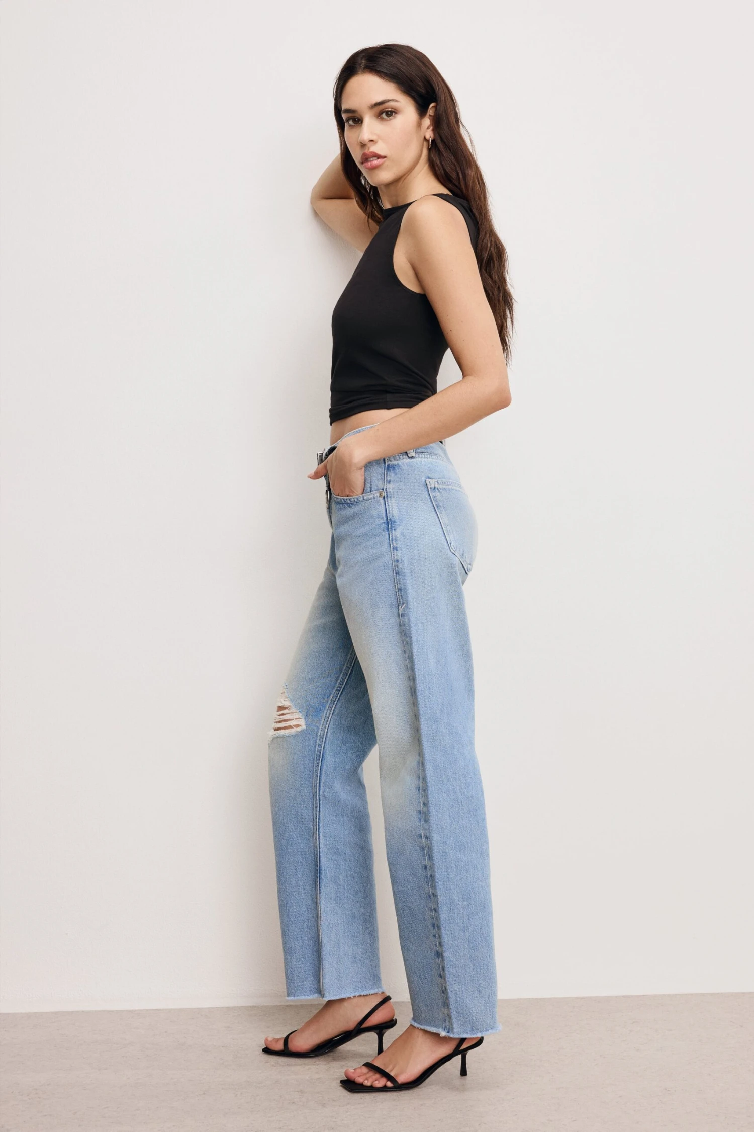 GOOD AMERICAN GOOD RELAXED STRAIGHT JEANS | INDIGO887 7 GOOD AMERICAN GOOD RELAXED STRAIGHT JEANS | INDIGO887 - Image 5