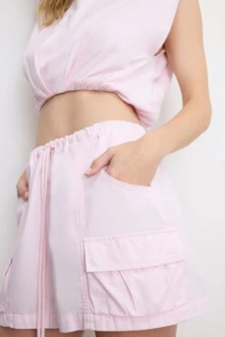 TWILL PARACHUTE MINI SKIRT | BUBBLEGUM005 9 TWILL PARACHUTE MINI SKIRT | BUBBLEGUM005 -GOOD AMERICAN STORE H 250218 33 GFD268TW BG05 A 4444