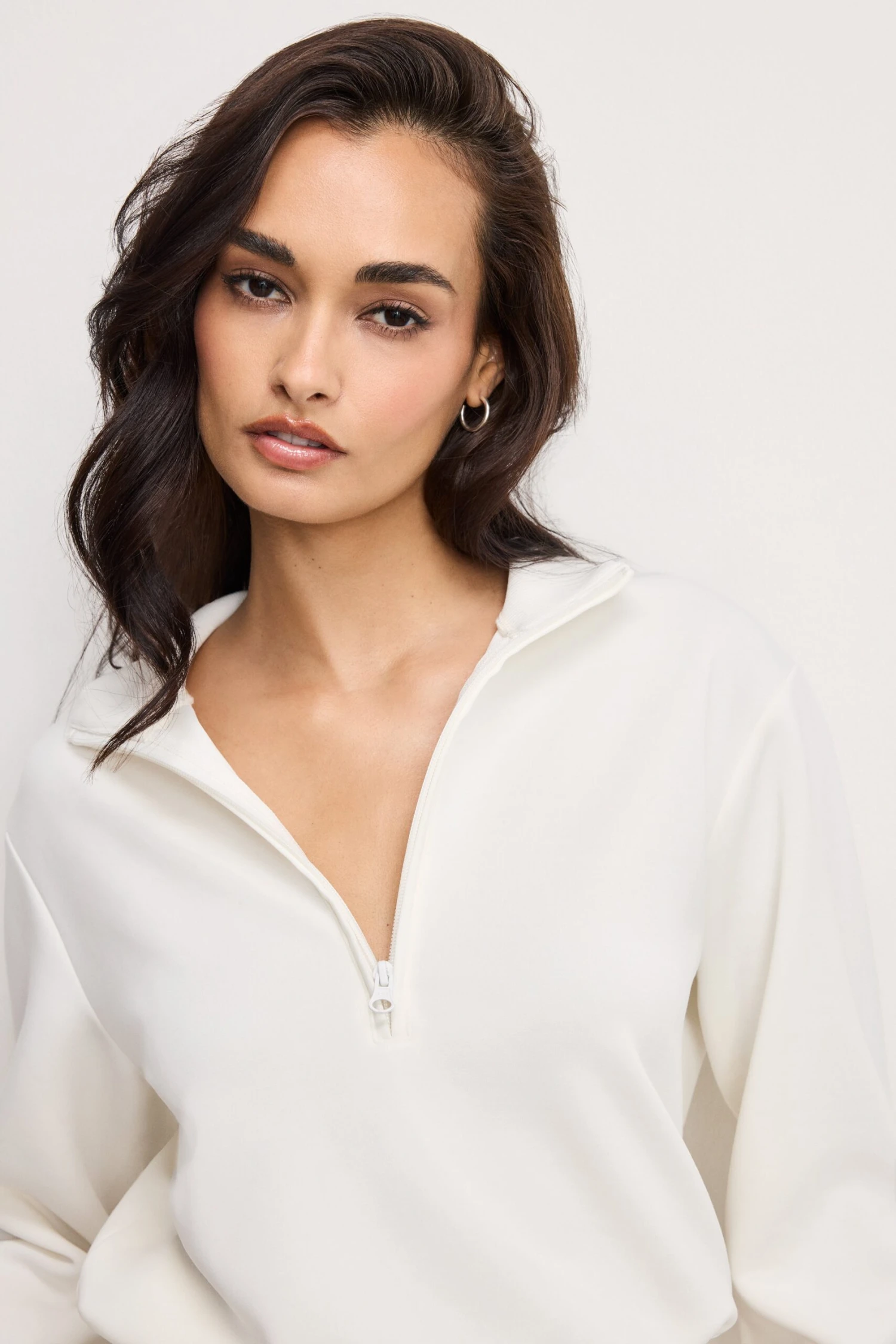 AIR SOFT SCUBA HALF ZIP SWEATSHIRT | CLOUD WHITE 5 AIR SOFT SCUBA HALF ZIP SWEATSHIRT | CLOUD WHITE - Image 3