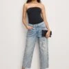 GOOD 90S CROPPED RHINESTONEJEANS | INDIGO908 -GOOD AMERICAN STORE H 250226 07 GFD275 I908 A 0781
