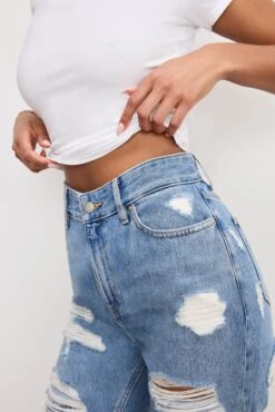 GOOD AMERICAN THE KHLOÉ JEAN | INDIGO714 -GOOD AMERICAN STORE H 250320 01 GKHLOSH156VSI I714 A 0068