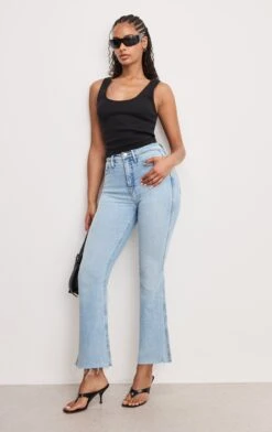 GOOD AMERICAN GOOD KICK FLARE JEANS | INDIGO954