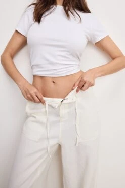 LITE LINEN PANTS | CLOUD WHITE -GOOD AMERICAN STORE H 250328 02 GFD227 CLW1 0186