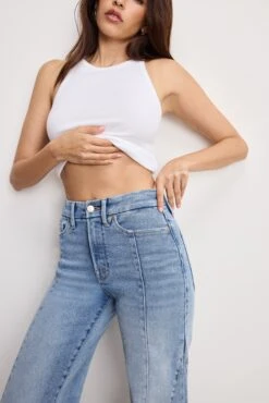 GOOD AMERICAN GOOD WAIST PALAZZO JEANS | INDIGO957 -GOOD AMERICAN STORE H 250328 15 GWPMSD15T I957 A 0093