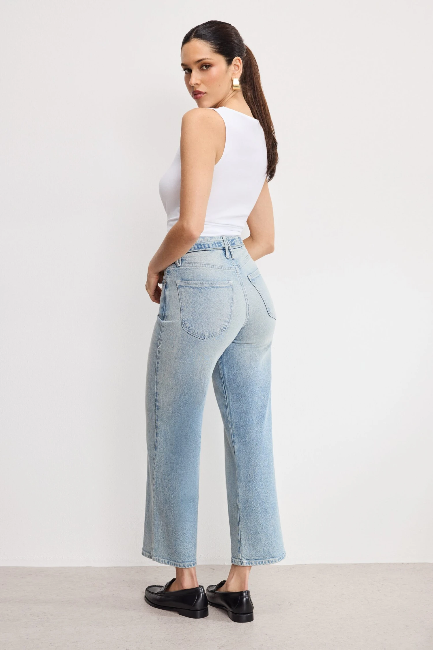 GOOD AMERICAN GOOD WAIST PALAZZO CROPPED JEANS | INDIGO999 4 GOOD AMERICAN GOOD WAIST PALAZZO CROPPED JEANS | INDIGO999 - Image 2