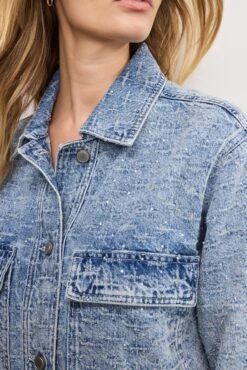 GOOD AMERICAN CRYSTAL DENIM JACKET | INDIGO1070 -GOOD AMERICAN STORE H 250714 50 GFD448 I1070 A 7329