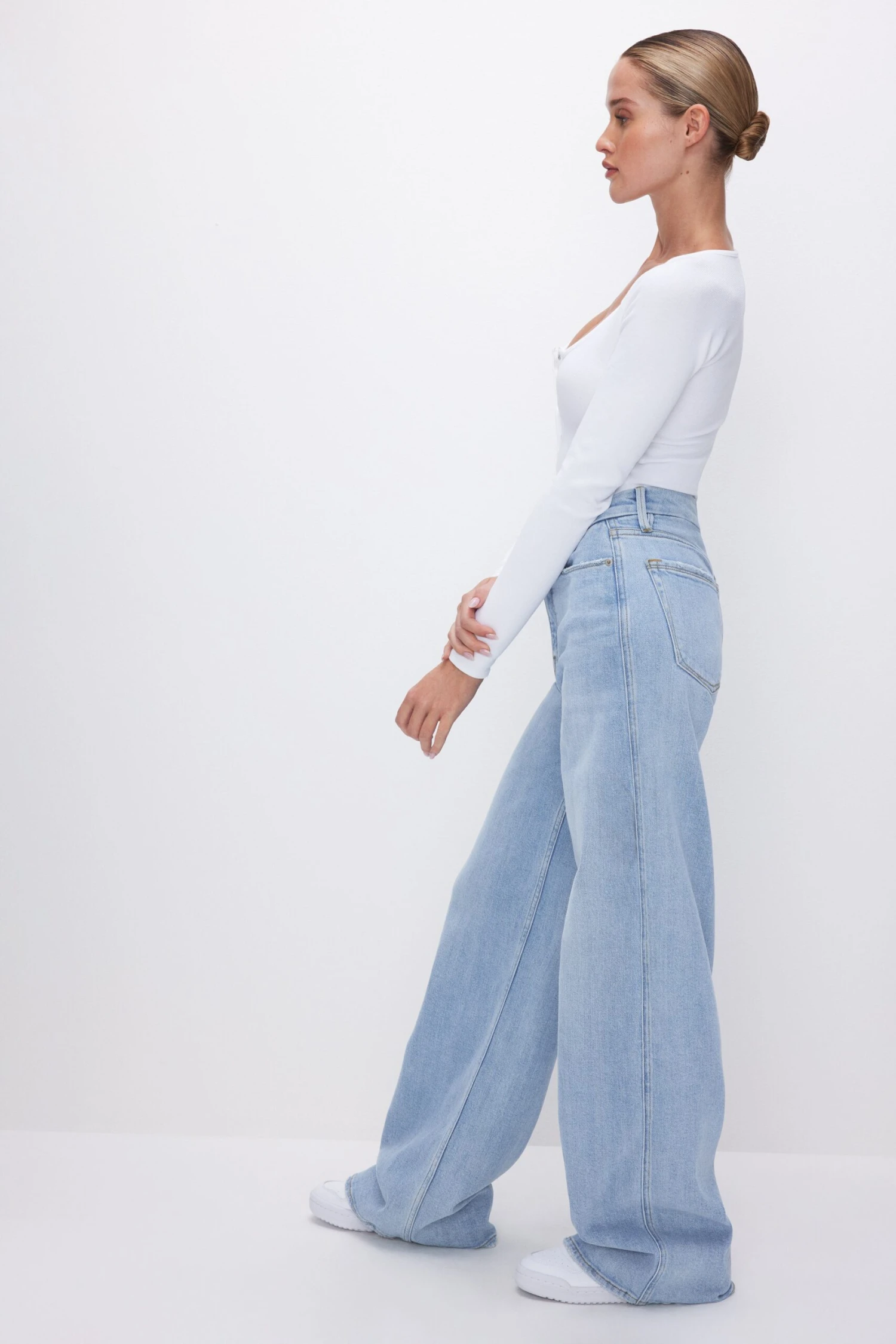 GOOD AMERICAN GOOD SKATE WIDE LEG JEANS | INDIGO634 7 GOOD AMERICAN GOOD SKATE WIDE LEG JEANS | INDIGO634 - Image 5