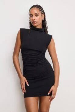 SUPER STRETCH JERSEY MOCK NECK MINI DRESS | BLACK001 -GOOD AMERICAN STORE H 250320 34 GDK0372 K001 A 0076