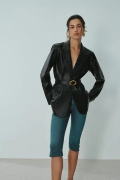 GOOD AMERICAN CLASSIC OVAL BUCKLE BELT | BLACK001