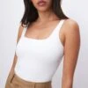 GOOD AMERICAN SCUBA MODERN TANK BODYSUIT | WHITE001 -GOOD AMERICAN STORE M 230608 18 GB0375 W001 FALL23 A 0019