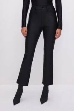 COMPRESSION SHINE STRAIGHT PANTS | BLACK001