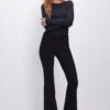 GOOD AMERICAN GOOD LEGS FLARE NEVER FADE JEANS | BLACK001