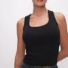 MICRO RIB TANK TOP | BLACK001 1 MICRO RIB TANK TOP | BLACK001 -GOOD AMERICAN STORE M 231114 26 GT0281V K001 SP24 A 0022