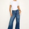 GOOD AMERICAN GOOD SKATE WIDE LEG JEANS | INDIGO713