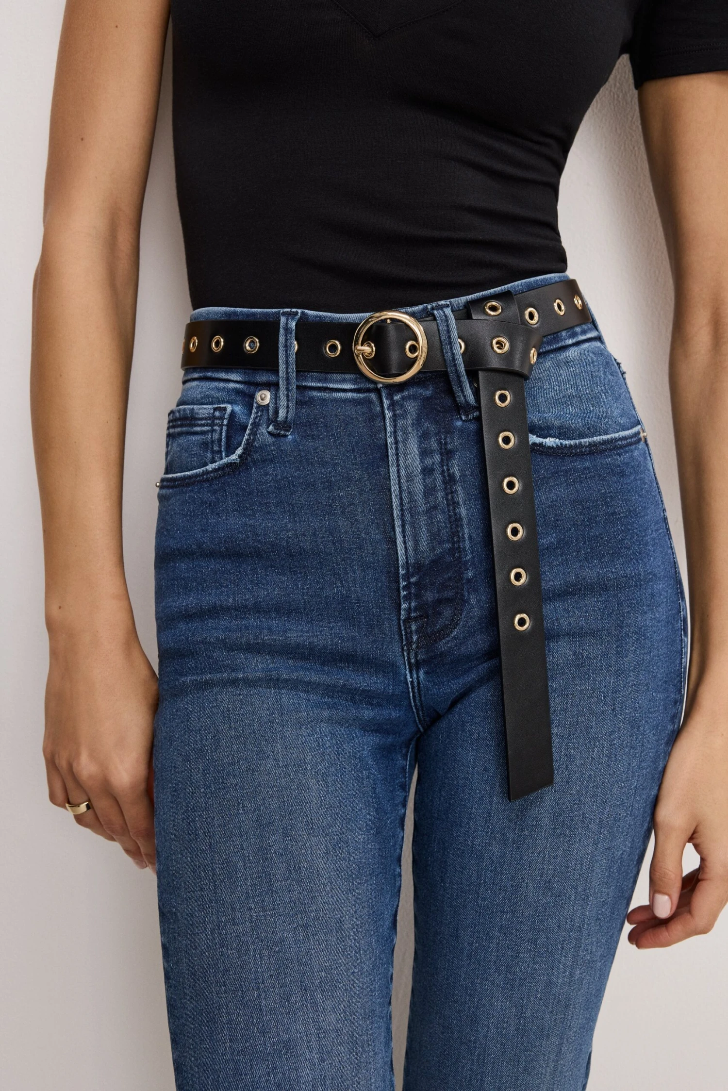 SKINNY EYELET BELT | BLACK001 4 SKINNY EYELET BELT | BLACK001 - Image 2