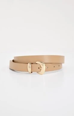 GOOD AMERICAN SKINNY BOLD BUCKLE BELT | TAN002