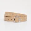 SKINNY EYELET BELT | TAN002 -GOOD AMERICAN STORE M 241212 BELTS31448