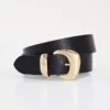GOOD AMERICAN CLASSIC BOLD BUCKLE BELT | BLACK001