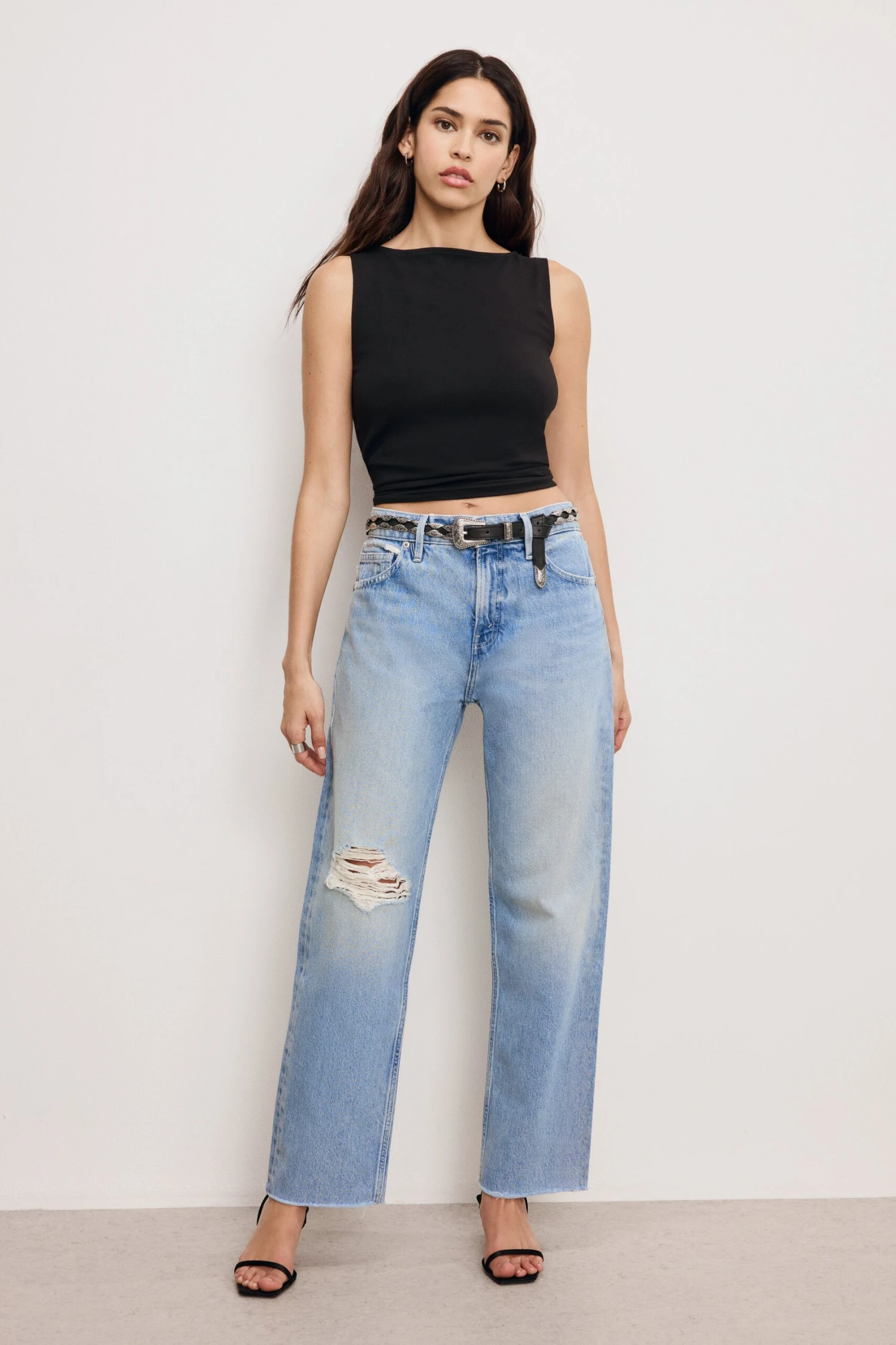 GOOD AMERICAN GOOD RELAXED STRAIGHT JEANS | INDIGO887 3 GOOD AMERICAN GOOD RELAXED STRAIGHT JEANS | INDIGO887