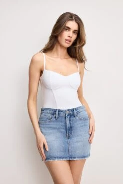 SUPER STRETCH JERSEY BUSTIER | WHITE001