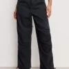 TWILL PARACHUTE PANTS | BLACK001 -GOOD AMERICAN STORE M 250320 06 GFD262TW K001 A 0063