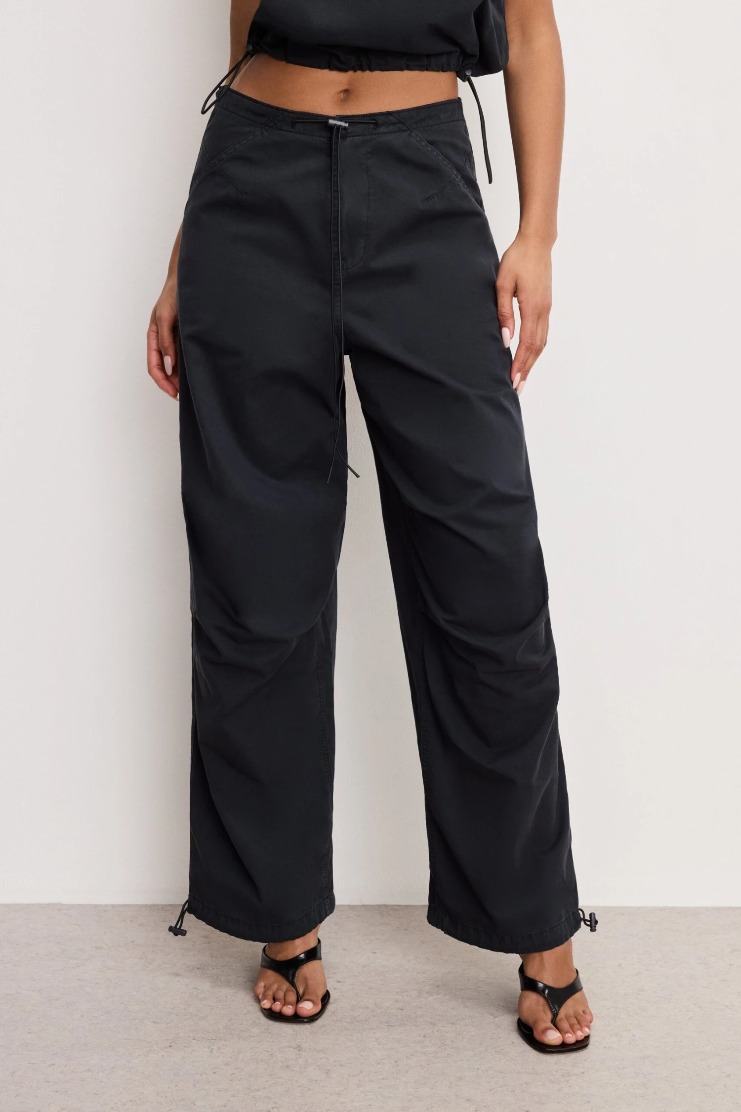 TWILL PARACHUTE PANTS | BLACK001 3 TWILL PARACHUTE PANTS | BLACK001