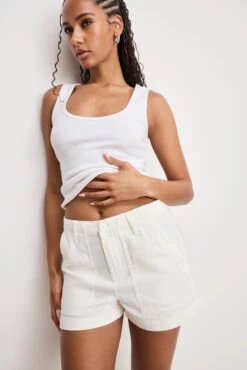LITE LINEN SHORTS | CLOUD WHITE