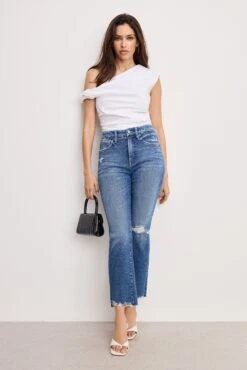 GOOD AMERICAN GOOD LEGS STRAIGHT JEANS | INDIGO943