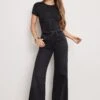 GOOD AMERICAN SOFT TECH GOOD WAIST PALAZZO JEANS | BLACK391 -GOOD AMERICAN STORE M 250604 14 KEY GWP960BT K391 A 1453