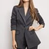 GOOD AMERICAN ESSENTIAL SUITING SCULPTED BLAZER | DARK HEATHER GRAY -GOOD AMERICAN STORE M 250604 17 KEY GJK0182 DHGR A 1847