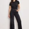 GOOD AMERICAN SOFT TECH GOOD PETITE PALAZZO JEANS | BLACK391 -GOOD AMERICAN STORE M 250714 33 GPP960B002 K391 P 4543