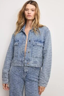GOOD AMERICAN CRYSTAL DENIM JACKET | INDIGO1070 -GOOD AMERICAN STORE M 250714 50 GFD448 I1070 A 7286