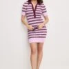 GOOD AMERICAN CABLE KNIT MINI DRESS | COLLEGIATE STRIPE001 1 GOOD AMERICAN CABLE KNIT MINI DRESS | COLLEGIATE STRIPE001 -GOOD AMERICAN STORE M 250328 25 GSK0328 CLS1 0029