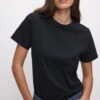GOOD AMERICAN COTTON CLASSIC TEE | BLACK001