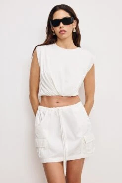 COTTON MUSCLE TEE | CLOUD WHITE