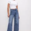 GOOD AMERICAN GOOD WAIST CROPPED PALAZZO JEANS | INDIGO338 -GOOD AMERICAN STORE M 231114 29 GWPC802T I338 SP24 A 0011