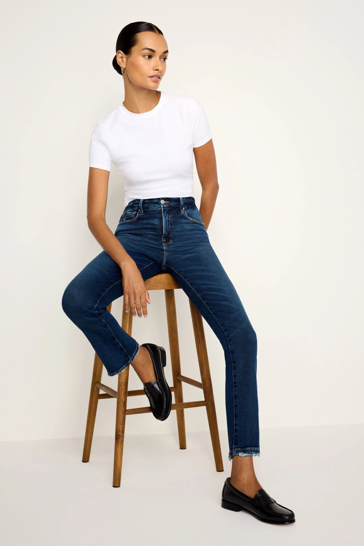 GOOD AMERICAN SOFT-TECH GOOD LEGS STRAIGHT JEANS | INDIGO511 3 GOOD AMERICAN SOFT-TECH GOOD LEGS STRAIGHT JEANS | INDIGO511