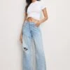 WEIGHTLESS GOOD SKATE WIDE CROPPED JEANS | INDIGO959 -GOOD AMERICAN STORE M 250226 27 GSKACD02T I959 A 3654